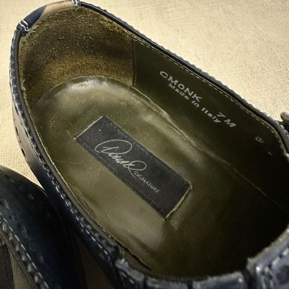 DONALD J. PLINER CMONK Double Monk Strap Dress Shoes Blue ITALY MADE - Picture 7 of 10